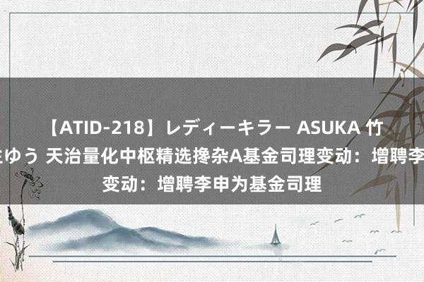 【ATID-218】レディーキラー ASUKA 竹内紗里奈 麻生ゆう 天治量化中枢精选搀杂A基金司理变动：增聘李申为基金司理