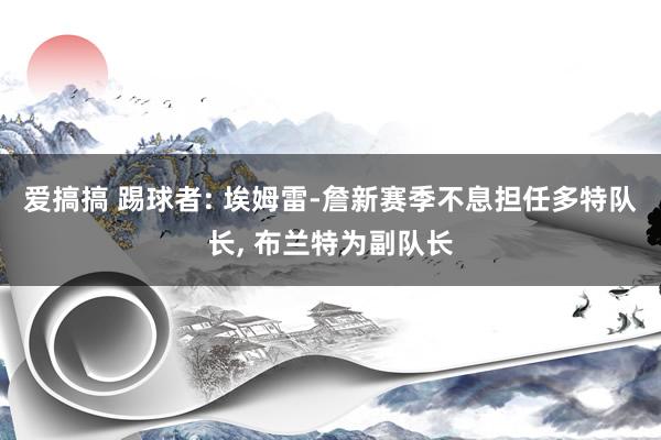 爱搞搞 踢球者: 埃姆雷-詹新赛季不息担任多特队长, 布兰特为副队长