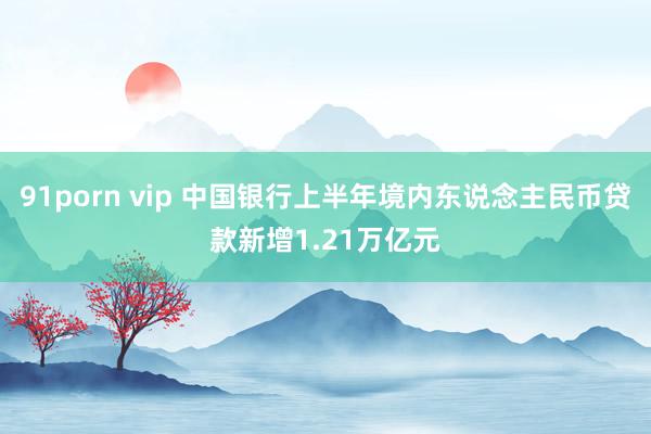 91porn vip 中国银行上半年境内东说念主民币贷款新增1.21万亿元