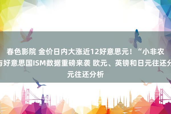 春色影院 金价日内大涨近12好意思元！“小非农”与好意思国ISM数据重磅来袭 欧元、英镑和日元往还分析