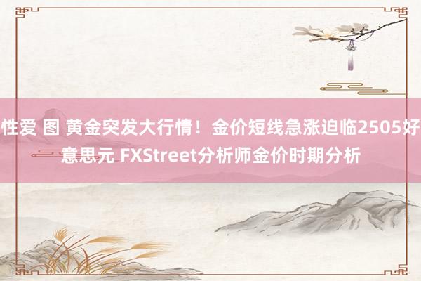 性爱 图 黄金突发大行情！金价短线急涨迫临2505好意思元 FXStreet分析师金价时期分析