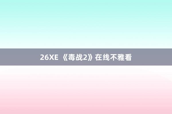 26XE 《毒战2》在线不雅看